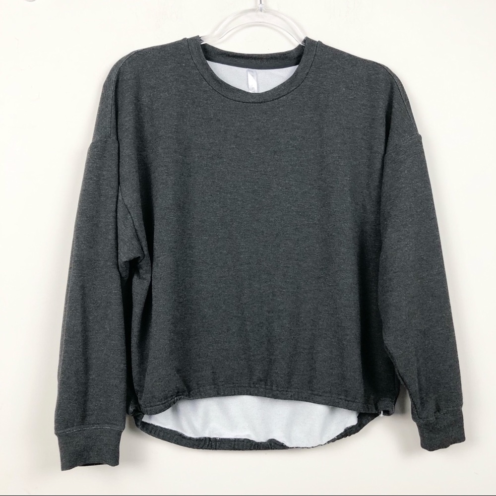 Fabletics Monica Cinched Pullover Charcoal Women's - image 2